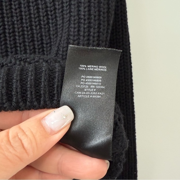 Aritzia Wilfred Montpellier Turtleneck Sweater Black Merino Wool Sz XS - Picture 11 of 16